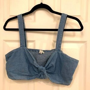 American Eagle bralette, light denim, size L.